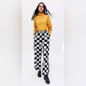 Urban Outfitters Black and White Checkered Track Pants
